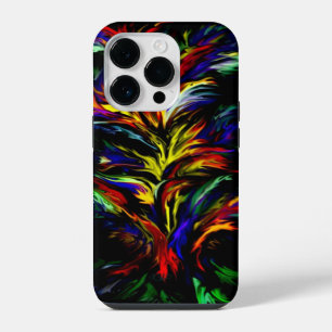 Flammen im Regenbogenstil iPhone 14 Pro Hülle