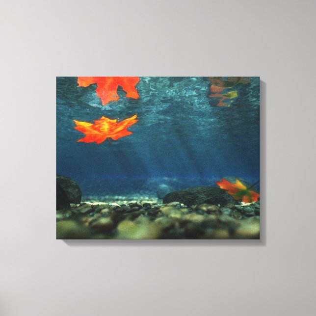 Flammen in den wasserummantelten Canvas Leinwanddruck (Vorderseite)