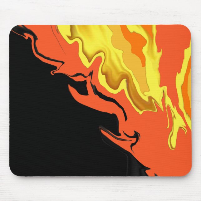 Flammen in der Nacht Mousepad (Vorne)