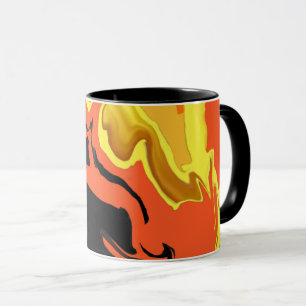 Flammen in der Nacht Tasse