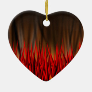 FLAMMEN KERAMIK ORNAMENT