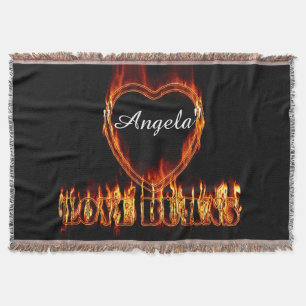 Flammen Liebe Burns Design Throw Blanket Decke