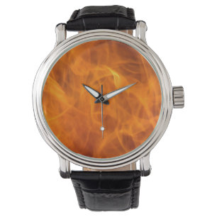 Flammen Männer-Uhr Armbanduhr