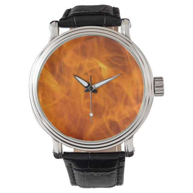 Flammen Männeruhr Armbanduhr (Vorderseite)