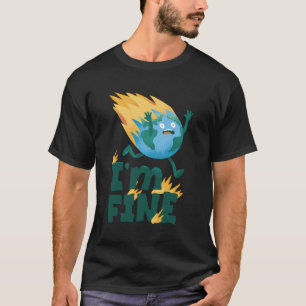 Flammen mit Erdbrand T-Shirt