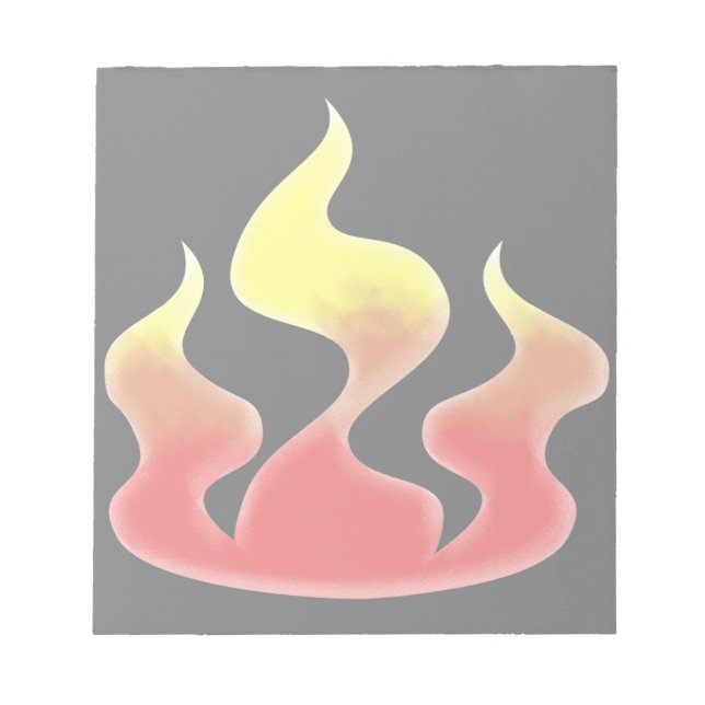 Flammen Notizblock (Vorderseite)
