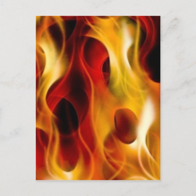 Flammen Postkarte (Vorderseite)