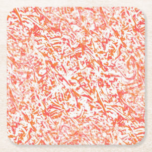 Flammen Rechteckiger Pappuntersetzer