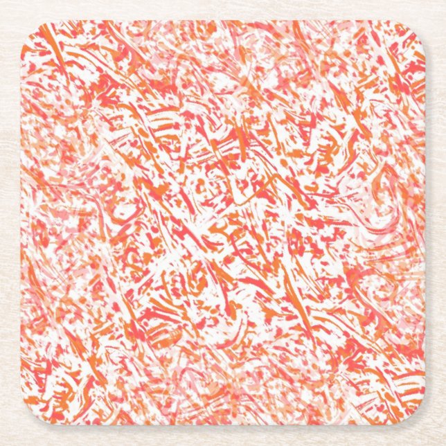 Flammen Rechteckiger Pappuntersetzer (Vorderseite)