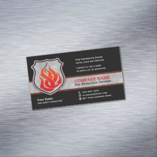 Flammen-Schild-Feuerschutz magnetisch Magnetische Visitenkarte