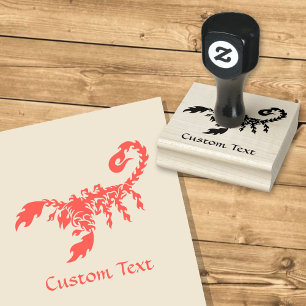 Flammen-Skorpion-Gummi-Briefmarke Gummistempel