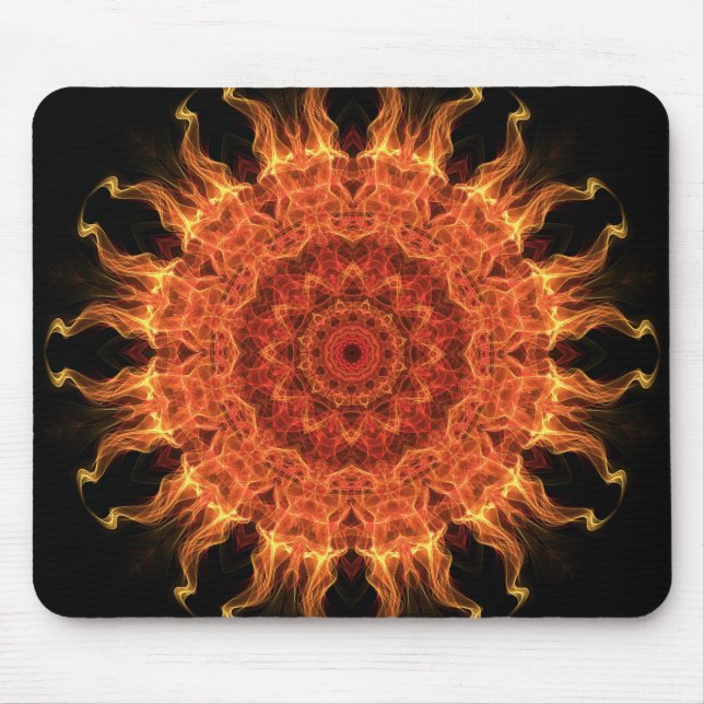 Flammen Sun Mousepad (Vorne)