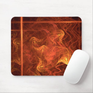Flammen über Schwarzem Mousepad