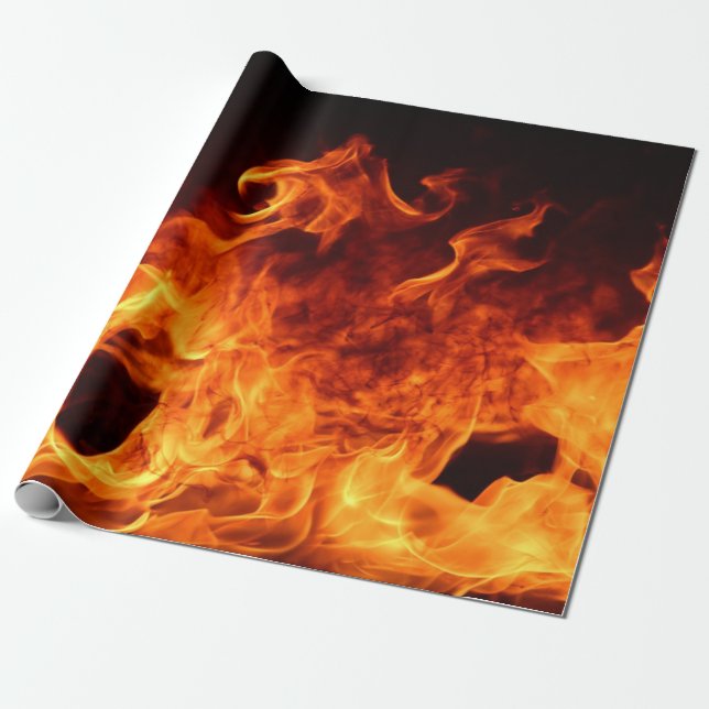 Flammen und Feuer Geschenkpapier (Ungerollt)
