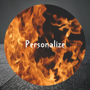 Flammenaufkleber Runder Aufkleber