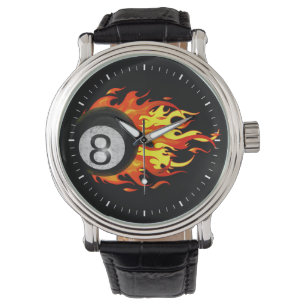 Flammenball 8 armbanduhr