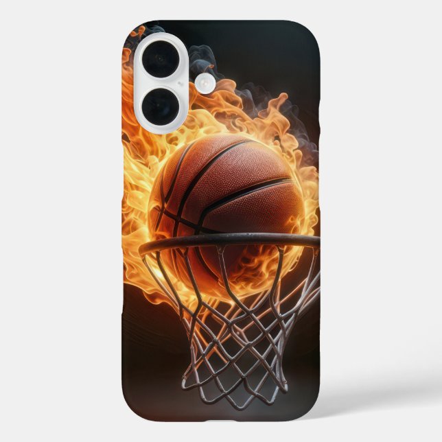 Flammenbasketball im Hoop Case-Mate iPhone Hülle (Rückseite)