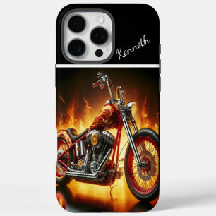 Flammenbemalter Chopper iPhone 16 Pro Max Hülle