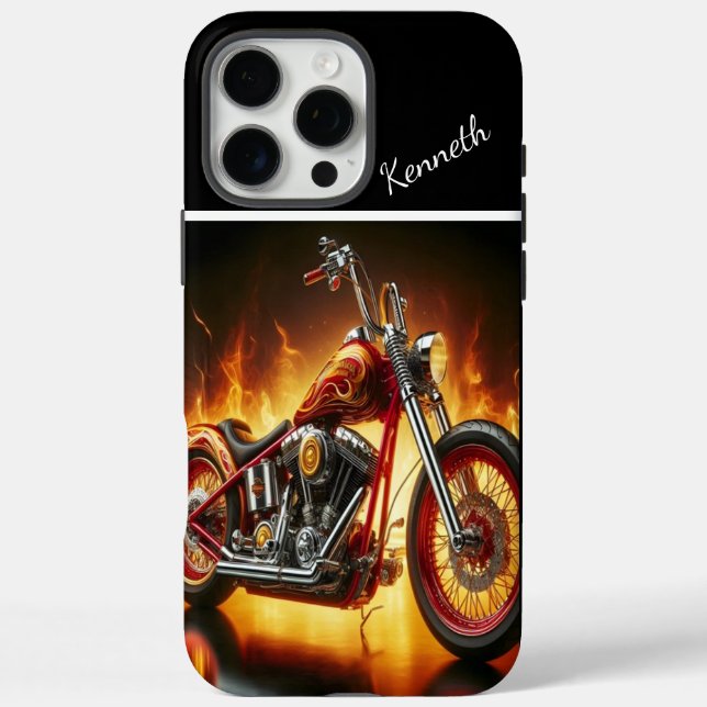 Flammenbemalter Chopper Case-Mate iPhone Hülle (Rückseite)