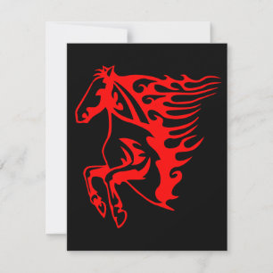 Flammend roter Bronco Mustang Wildhengst