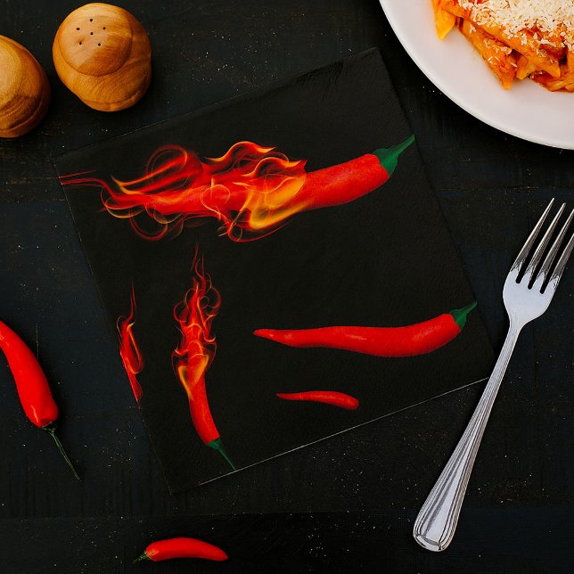 Flammende Chili Paprika Serviette (Von Creator hochgeladen)