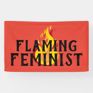 Flammende feministische RBG Feminismus Flammen 20 Banner