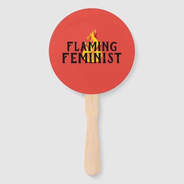 Flammende feministische RBG Feminismus Flammen 20 Fächer (Vorderseite)