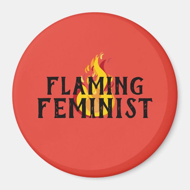 Flammende feministische RBG Feminismus Flammen 20 Magnet (Vorne)