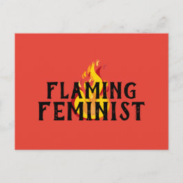 Flammende feministische RBG Feminismus Flammen 20 Postkarte