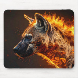 Flammende Hyäne Mousepad