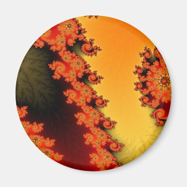 Flammende Linien Magnet (Vorne)