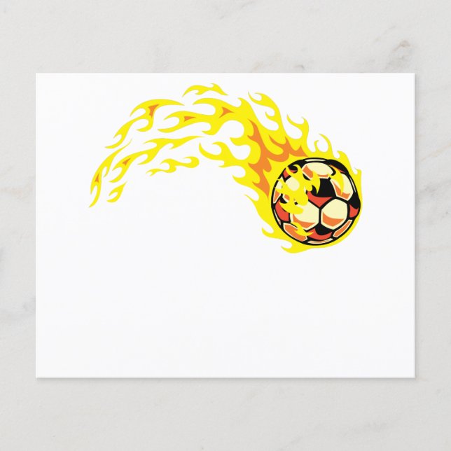 Flammender Fußball Flyer (Vorne)