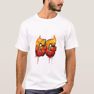 🔥 Flammender "GG" Graffiti-Stil T-Shirt