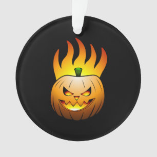 Flammender Jack O'lantern Halloween-Kürbis Ornament