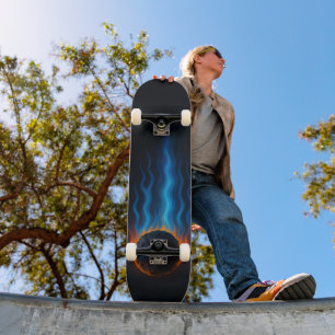 Flammender Meteor Skateboard