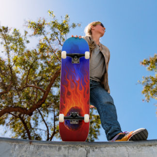 Flammender Meteor Skateboard