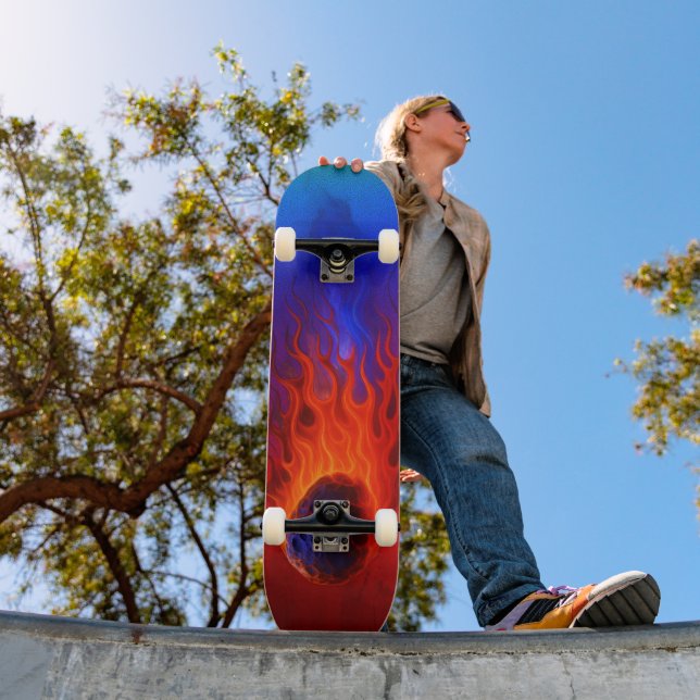 Flammender Meteor Skateboard (Außenbereich 1)