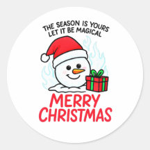 Flammender Schneemann Weihnachts-Festtags-Vinyl-Au