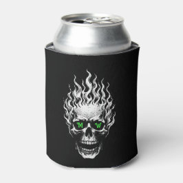 Flammender Totenkopf Personalisiert Dosenkühler