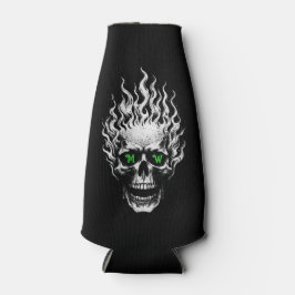 Flammender Totenkopf Personalisiert Flaschenkühler