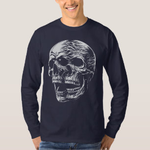 Flammender Totenkopf-Schrei - Dunkler gothischer T T-Shirt