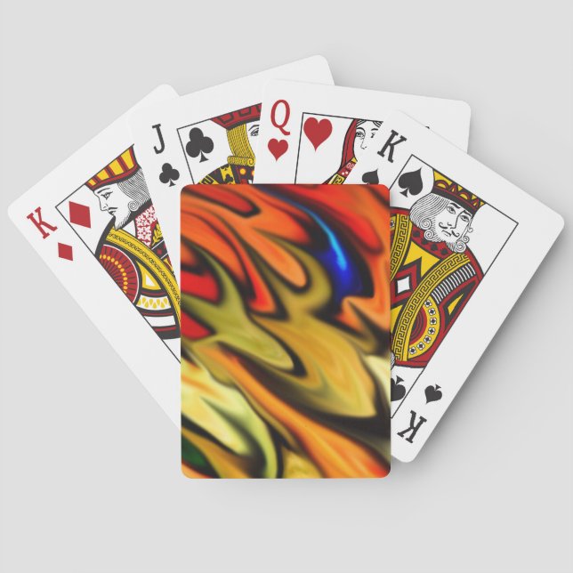 Flammender Triffanfluss Spielkarten (Rückseite)