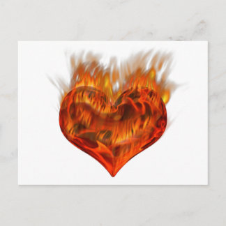 Flammendes Herz! Postkarte