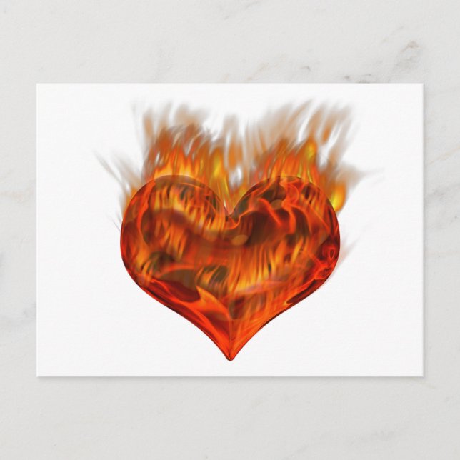 Flammendes Herz! Postkarte (Vorderseite)
