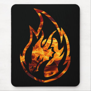 Flammendrache 1 mousepad