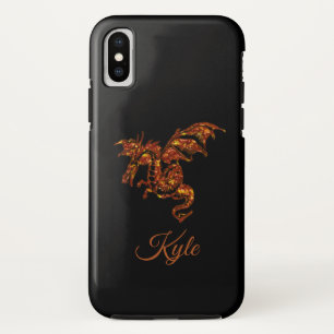 Flammendrache auf Black Personal Case-Mate iPhone Hülle