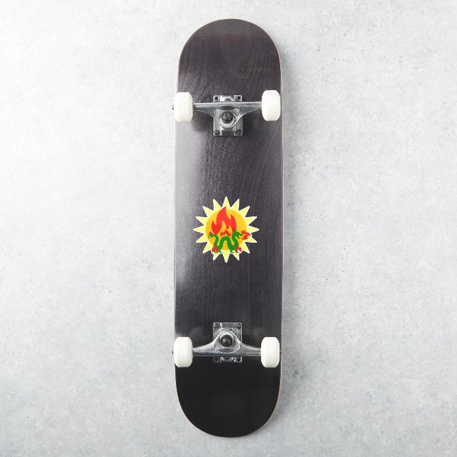 Flammendrache Aufkleber (Skateboard)