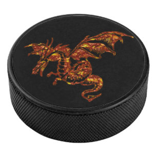 Flammendrache Eishockey Puck