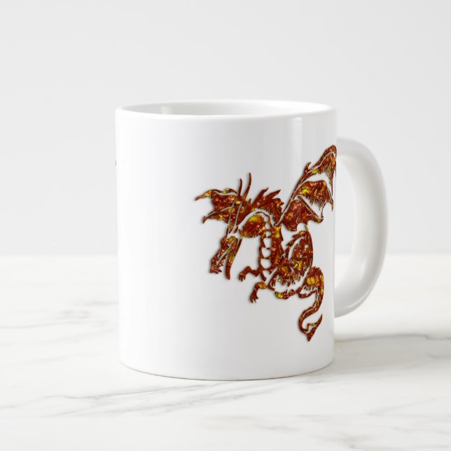 Flammendrache Jumbo-Tasse (Vorderseite Rechts)