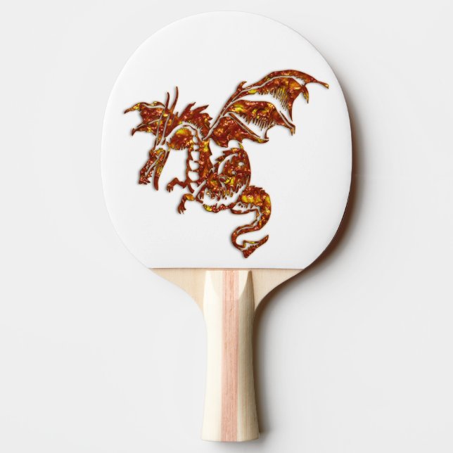 Flammendrache Tischtennis Schläger (Rückseite)